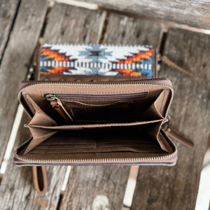 Tooled Saddle Blanket Wallet