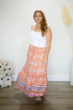 boho floral skirt